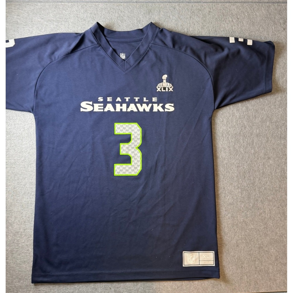 Sportswear NFL Seattle Seahawks‎ Russell Wilson Jersey 18/20 Super Bowl XLIX #3